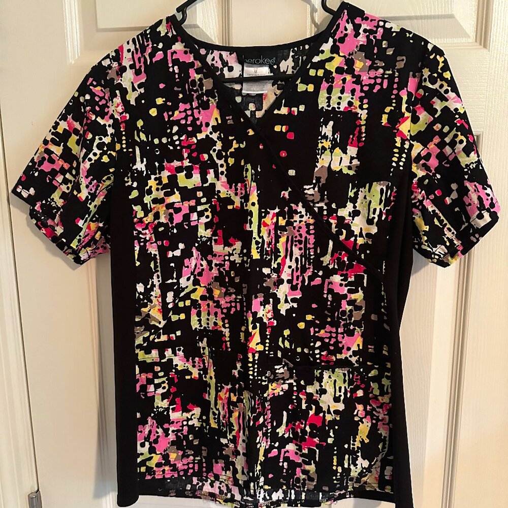 cherokee Black Scrub Shirt